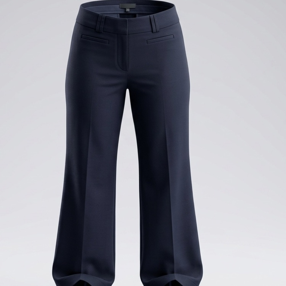 Women’s navy Ann Taylor curvy Boot Cut Dress Pants- size 6